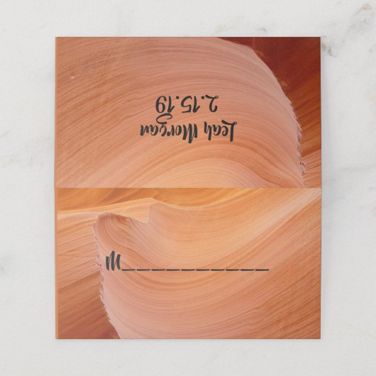 Place Card voor het Elegant Desert Collectie Plaatskaartje (Buitenkant ongevouwen)