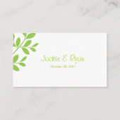 Place Card Wedding Leaf Branch limoen groen Plaatskaartje (Achterkant)