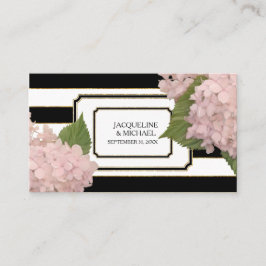 Place Cards English Pink Hydrangea Gold Glitter Plaatskaartje