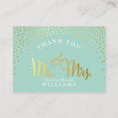 PLACE CARDS mini spot confetti gouden munt Plaatskaartje (Achterkant)