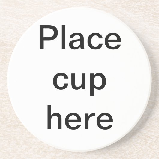 Place Cup Hier onderzetter (Voorkant)