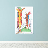 Place Dauphine | Ile de la Cite, Parijs Canvas Afdruk (Insitu (Houten vloer))