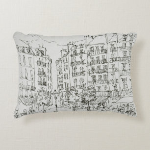 Place Dauphine, Ile de la Cite   Parijs, Frankrijk Decoratief Kussen
