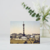 Place de la Bastille, 1900, Parijs Briefkaart (Staand voorkant)