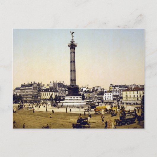 Place de la Bastille, 1900, Parijs Briefkaart (Voorkant)