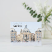 Place de la Bourse Bordeaux Frankrijk Briefkaart (Staand voorkant)