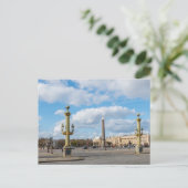 Place de la Concorde and obelisk - Parijs, Frankri Briefkaart (Staand voorkant)
