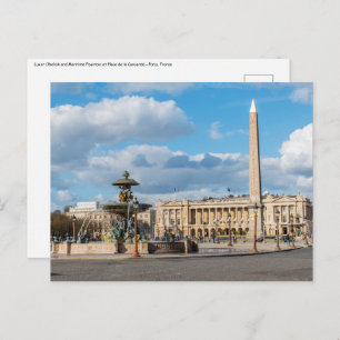 Place de la Concorde and obelisk - Parijs, Frankri Briefkaart