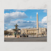 Place de la Concorde and obelisk - Parijs, Frankri Briefkaart (Voorkant)