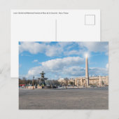 Place de la Concorde and obelisk - Parijs, Frankri Briefkaart (Voorkant / Achterkant)