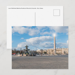 Place de la Concorde and obelisk - Parijs, Frankri Briefkaart