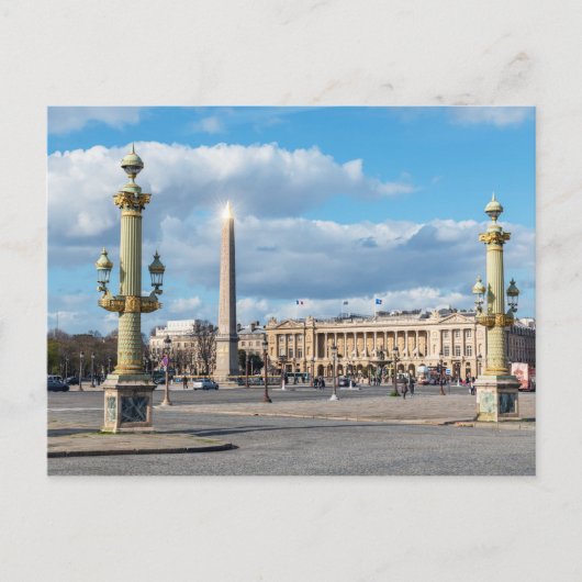 Place de la Concorde and obelisk - Parijs, Frankri Briefkaart (Voorkant)