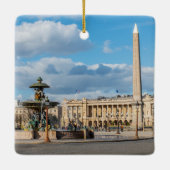 Place de la Concorde and obelisk - Parijs, Frankri Keramisch Ornament (Achterkant)