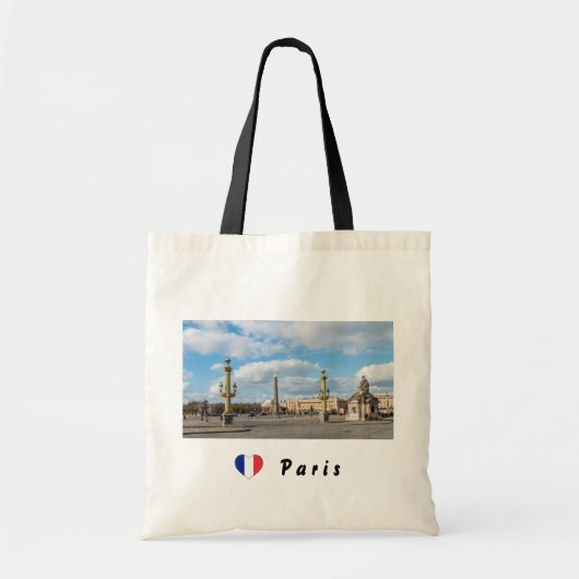 Place de la Concorde and obelisk - Parijs, Frankri Tote Bag (Voorkant)
