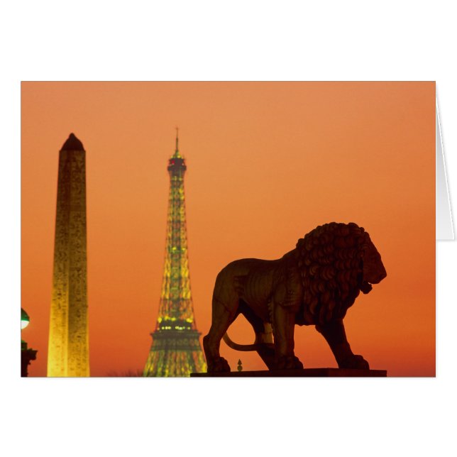 Place de la Concorde; Eiffeltoren; Obelisk; (Voorkant Horizontaal)