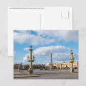 Place de la Concorde en obelisk - Parijs, Frankrij Briefkaart (Voorkant / Achterkant)