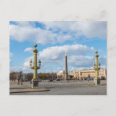 Place de la Concorde en obelisk - Parijs, Frankrij Briefkaart (Voorkant)