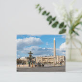 Place de la Concorde en obelisk - Parijs, Frankrij Briefkaart (Staand voorkant)