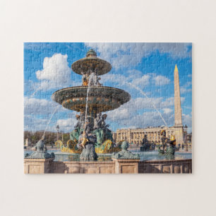 Place de la Concorde en obelisk - Parijs, Frankrij Legpuzzel