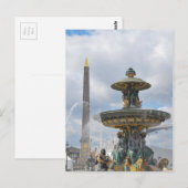 Place de la Concorde, Parijs Briefkaart (Voorkant / Achterkant)