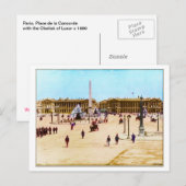  Place de la Concorde, Parijs Briefkaart (Voorkant / Achterkant)