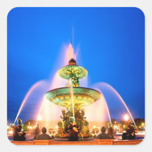 Place de la Concorde, Parijs, Frankrijk Vierkante Sticker