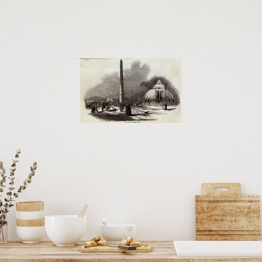 Place de la Concorde, Parijs Poster (Keuken)