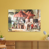 Place de l'Apport-Paris Front of Grand Canvas Afdruk (Insitu (Woonkamer))