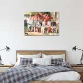 Place de l'Apport-Paris Front of Grand Canvas Afdruk (Insitu (Slaapkamer))