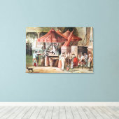 Place de l'Apport-Paris Front of Grand Canvas Afdruk (Insitu (Houten vloer))