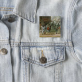 Place de l'Apport-Paris in Front Vierkante Button 5,1 Cm (In situ)