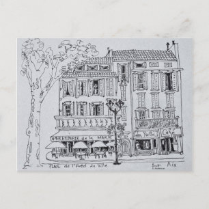Place de L'Hotel de Ville   Aix en Provence Briefkaart