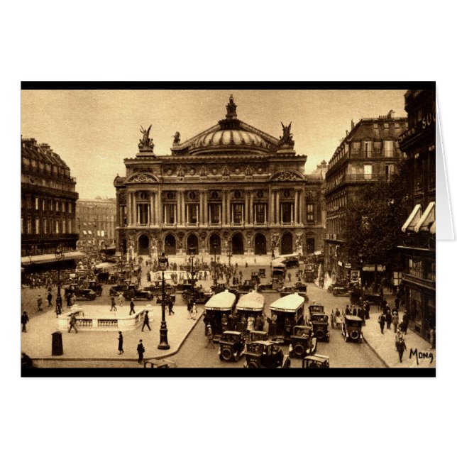 Place de l'Opera, Paris Frankrijk c1925  (Voorkant Horizontaal)