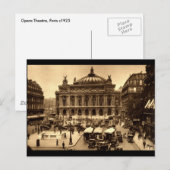 Place de l'Opera, Paris Frankrijk c1925  Briefkaart (Voorkant / Achterkant)