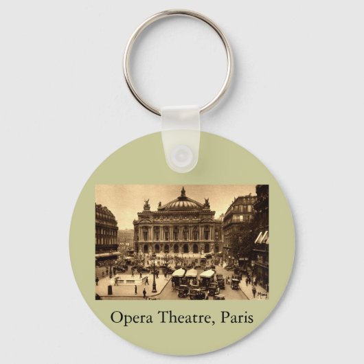 Place de l'Opera, Paris Frankrijk c1925  Sleutelhanger (Voorkant)