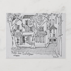 Place des Chataignes   Avignon, Frankrijk Briefkaart
