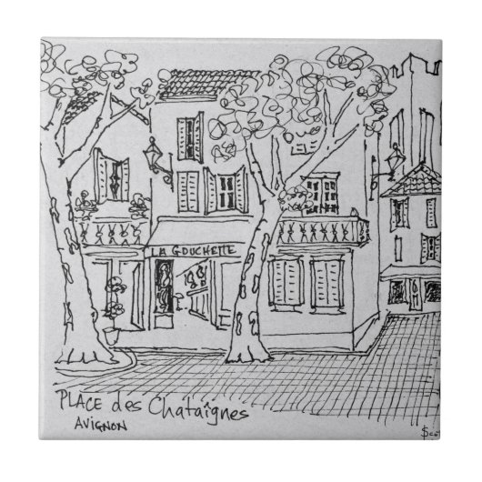 Place des Chataignes | Avignon, Frankrijk Tegeltje (Voorkant)