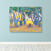 Place des Lices, St. Tropez | Paul Signac | Canvas Afdruk (Insitu (Houten vloer))