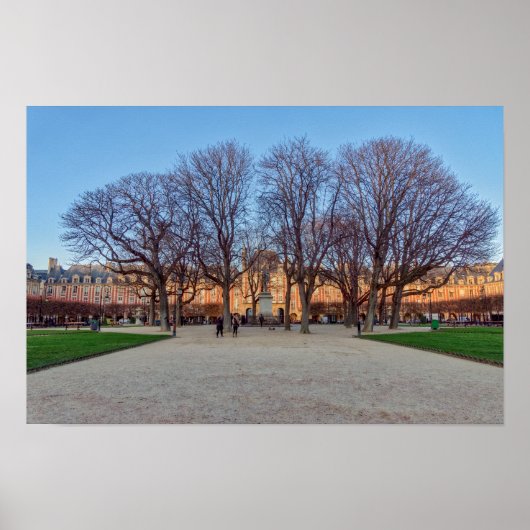 Place des Vosges in Parijs - Frankrijk Poster (Voorkant)