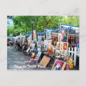 Place du Tertre, Parijs Briefkaart (Voorkant)