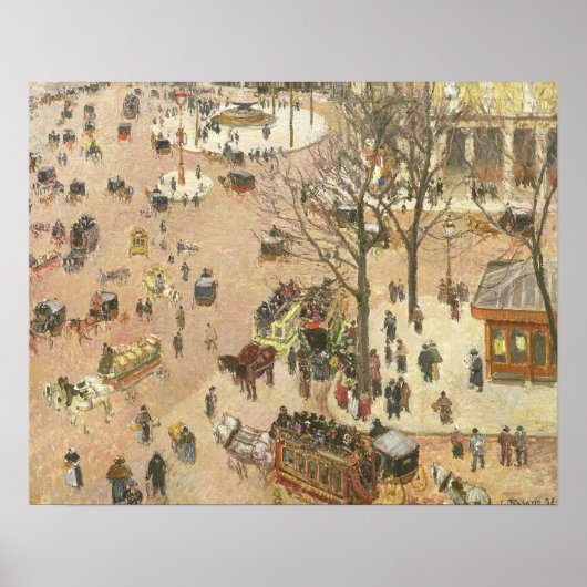 Place du Theater Francais, 1898 Poster (Voorkant)