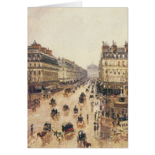 Place du Theater Francais, Paris Rain van Pissarro (Voorkant)