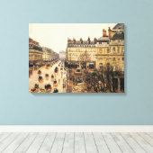 Place du Theater Francais, Paris Rain van Pissarro Canvas Afdruk (Insitu (Houten vloer))