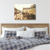 Place du Theater Francais, Paris Rain van Pissarro Canvas Afdruk (Insitu (Slaapkamer))