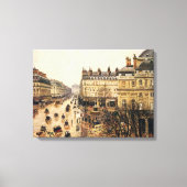Place du Theater Francais, Paris Rain van Pissarro Canvas Afdruk (Voorkant)