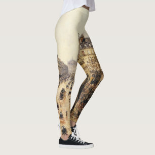 Place du Theater Francais, Paris Rain van Pissarro Leggings