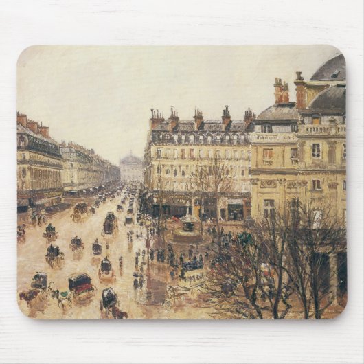 Place du Theater Francais, Paris Rain van Pissarro Muismat (Voorkant)