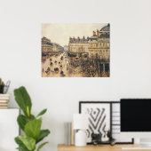 Place du Theater Francais, Paris Rain van Pissarro Poster (Thuiskantoor)