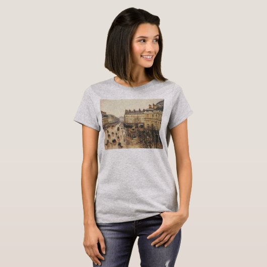 Place du Theater Francais, Paris Rain van Pissarro T-shirt (Voorkant volledig)