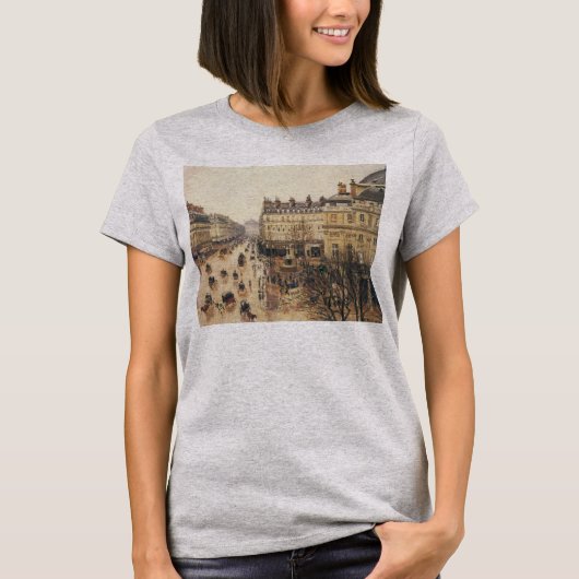 Place du Theater Francais, Paris Rain van Pissarro T-shirt (Voorkant)